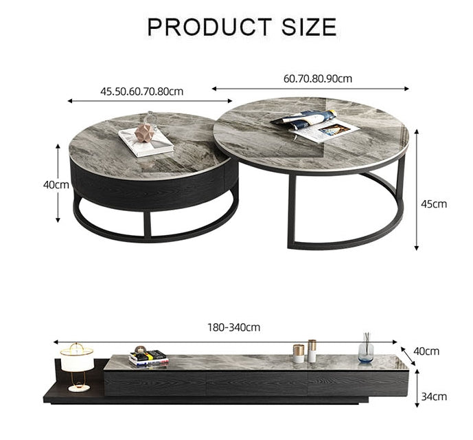 Gabor Nesting Coffee Table With TV Stand