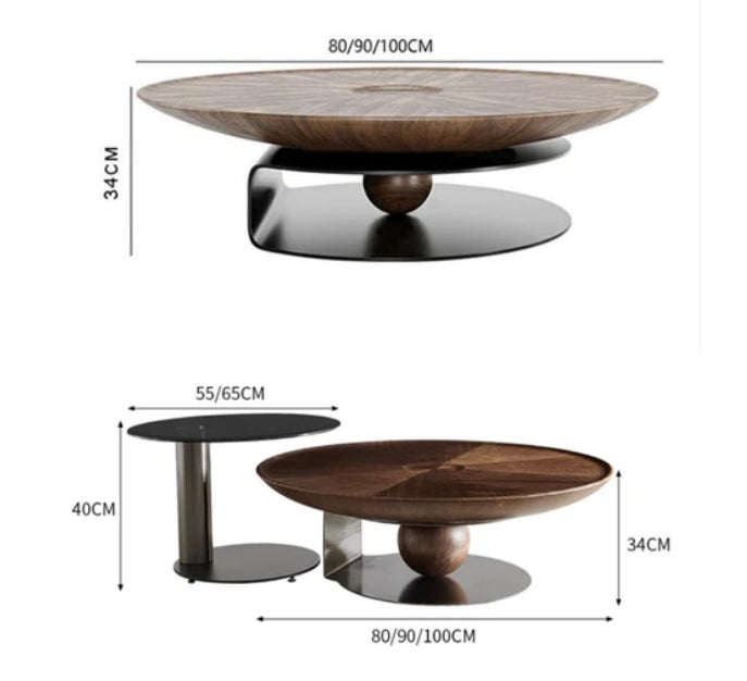 Linden Round Coffee Table Set