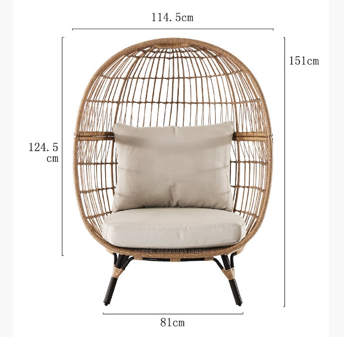 Malibu Rattan Garden Ball Chair with Stand