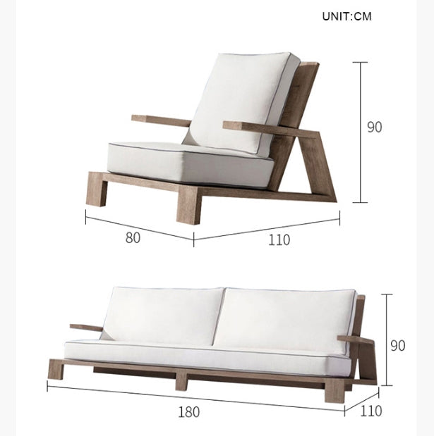 Maximus Oak Lounge Chair And Ottoman