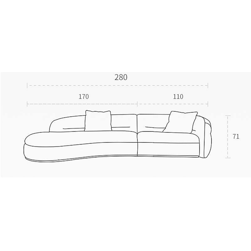 Casablanca Four Seater Curved Sofa