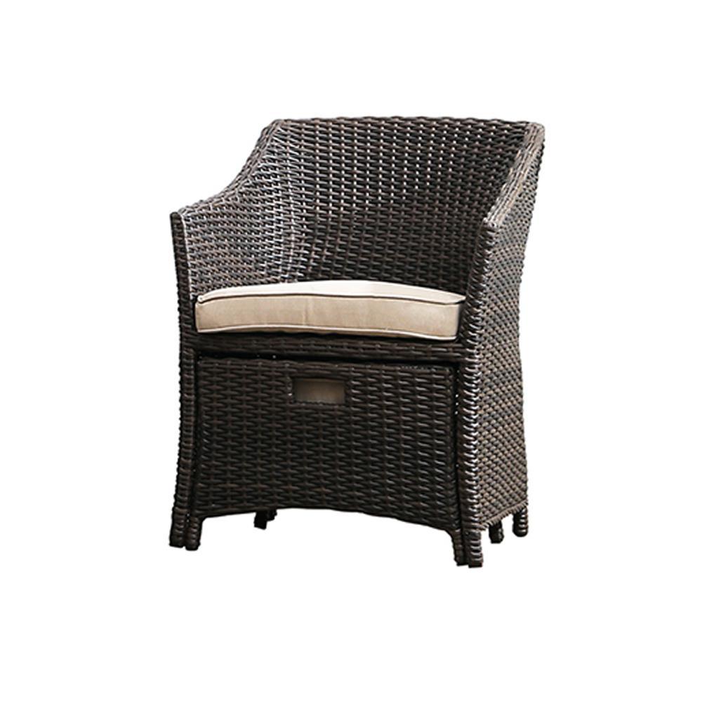 Harrison Rattan Garden Armchair And Ottoman