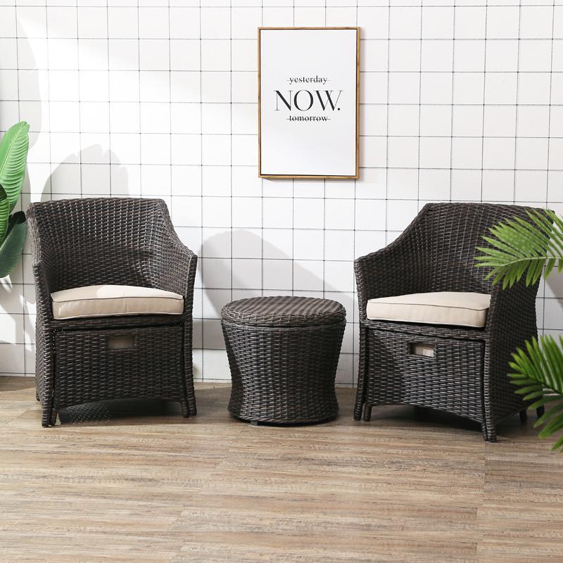 Harrison Rattan Garden Armchair And Ottoman