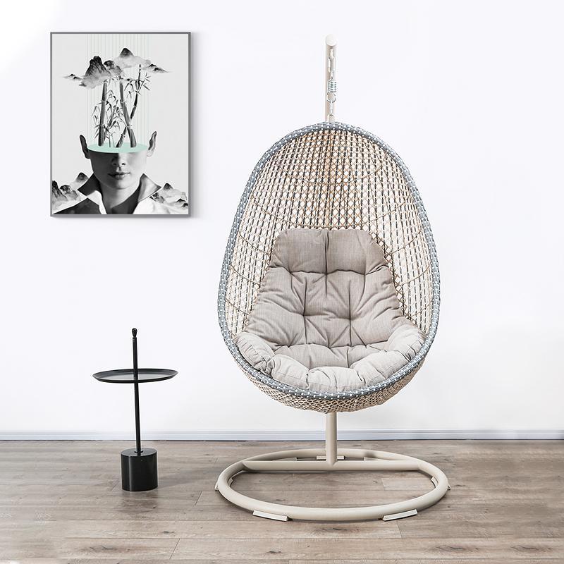 Marla Garden Rattan Hanging Egg Chair with Stand