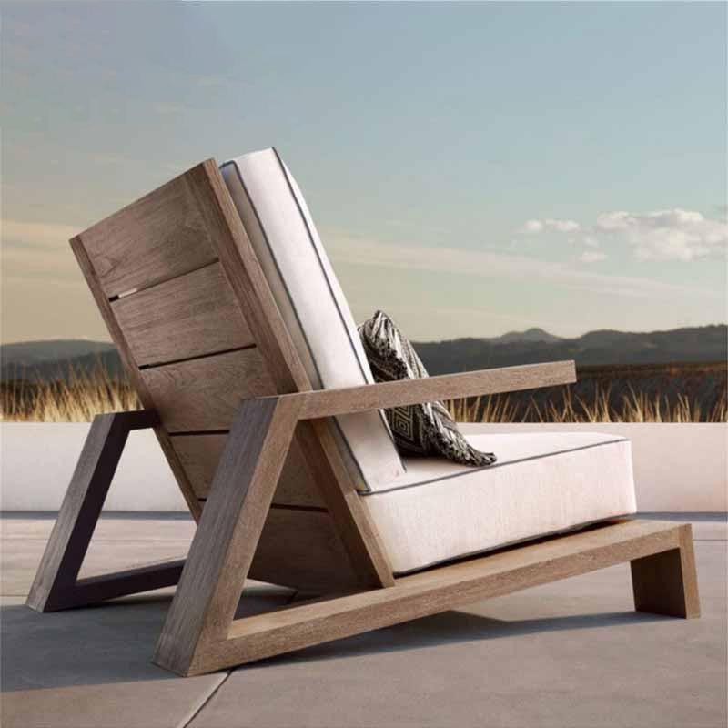 Maximus Oak Lounge Chair And Ottoman