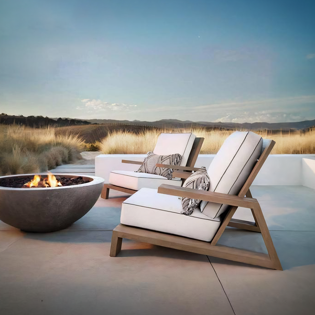 Maximus Oak Lounge Chair And Ottoman
