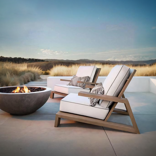 Maximus Oak Lounge Chair And Ottoman