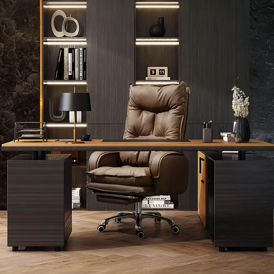 President Recliner Office Chair With Footrest