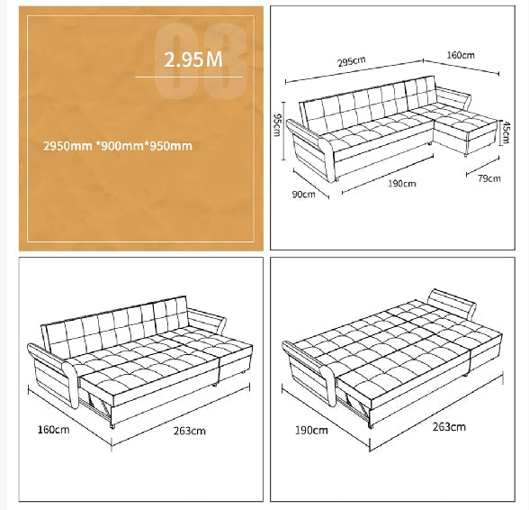 Sebastian Three Seater Sofa Bed