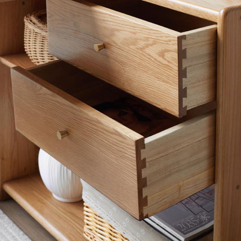Skog Office Desk With Side Bookcase