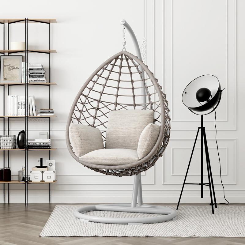 Sonnet Rattan Garden Hanging Egg Chair with Stand